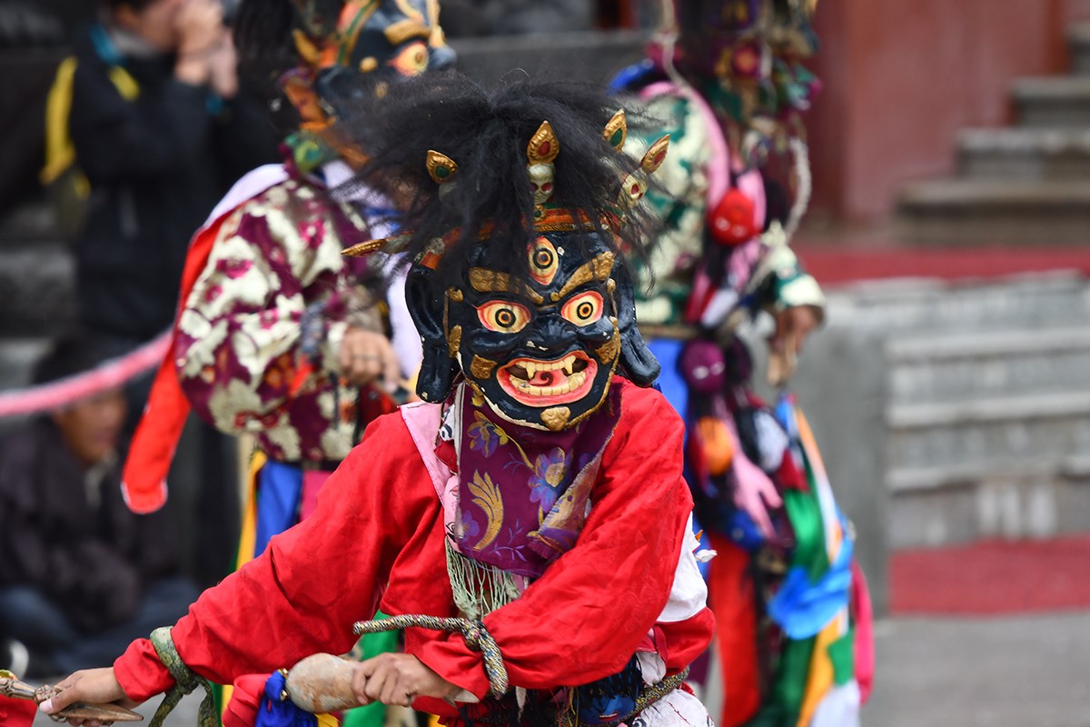 Mask Dance (Cham) Festival in Katok Monastery