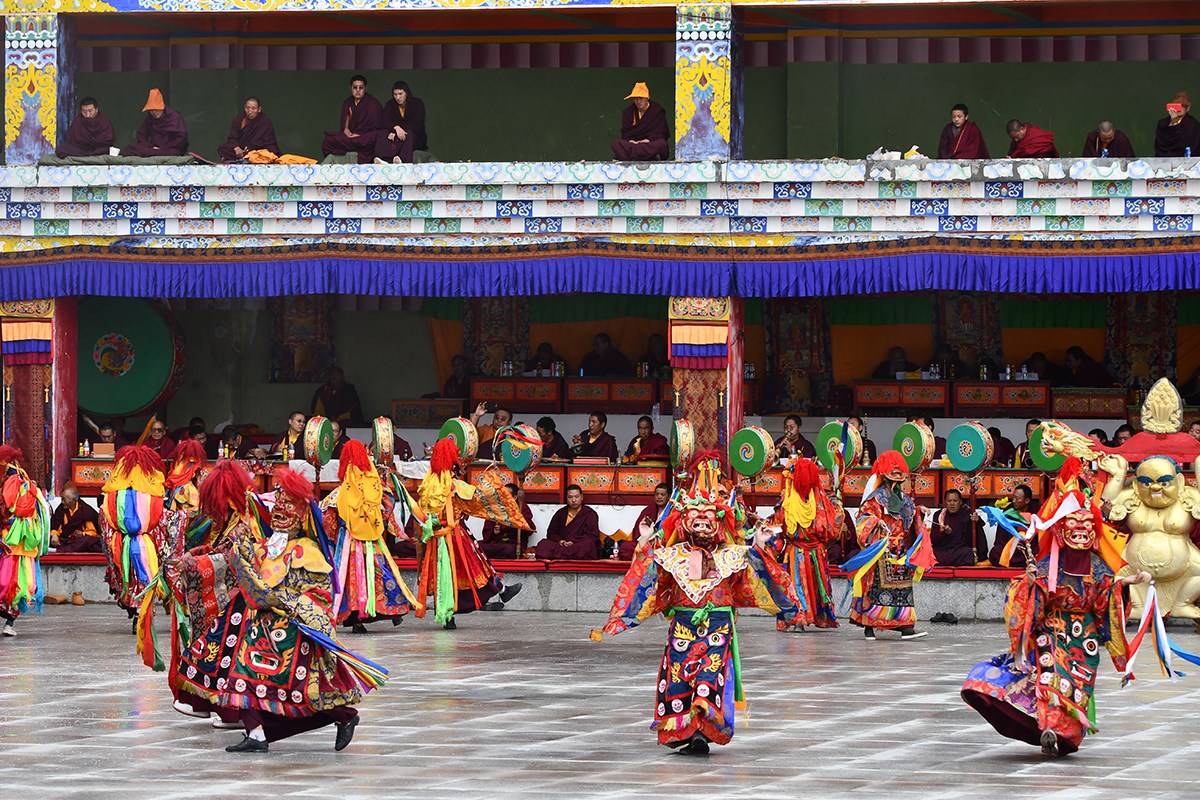 Mask Dance (Cham) Festival in Katok Monastery