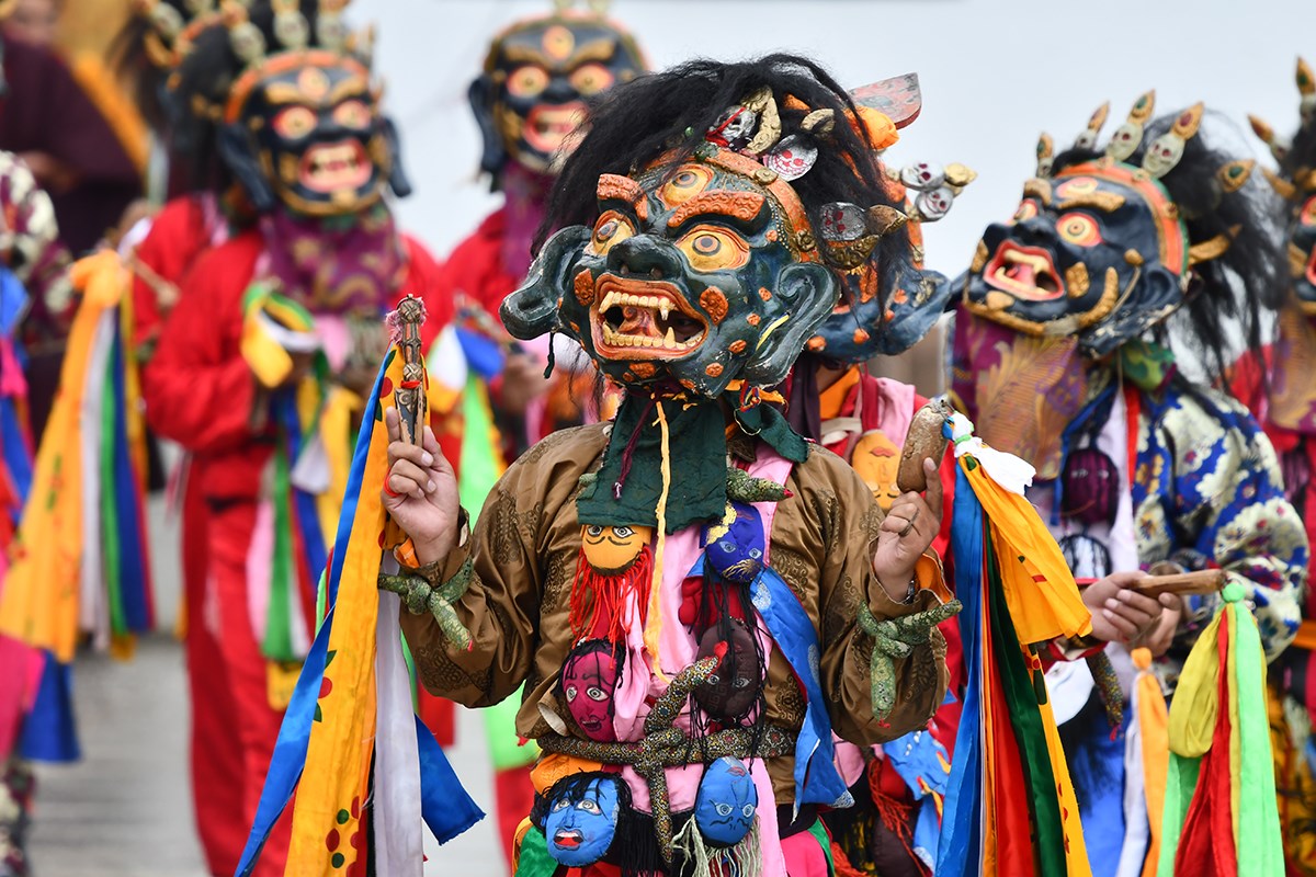 Mask Dance (Cham) Festival in Katok Monastery