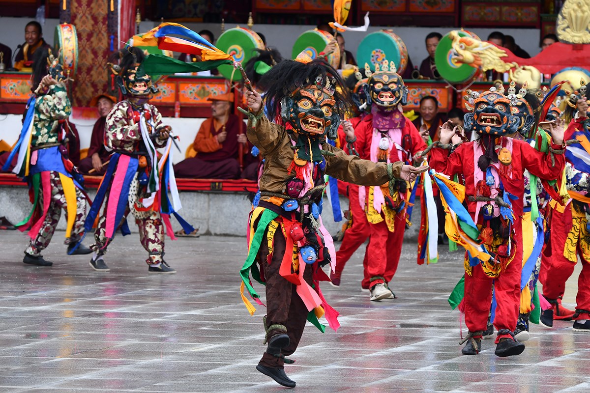 Mask Dance (Cham) Festival in Katok Monastery