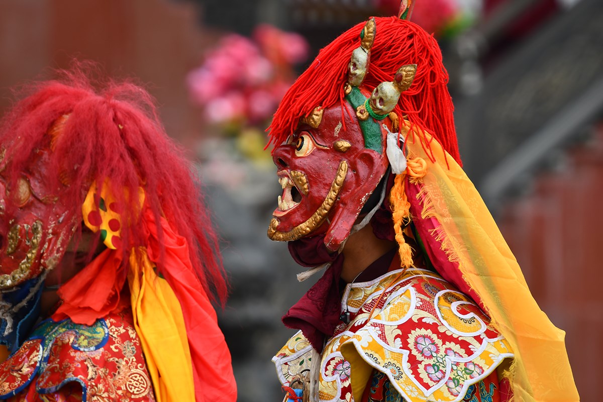 Mask Dance (Cham) Festival in Katok Monastery