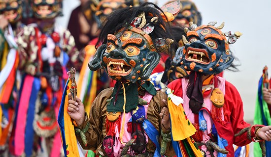 Fête de Danse de Masque (Cham) au Monastère de Kathok