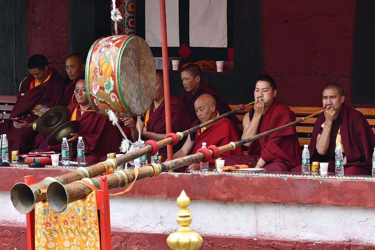 Mask Dance (Cham) Festival in Tagong Monastery