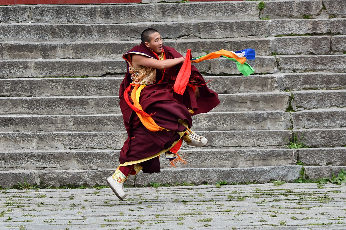 Mask Dance (Cham) Festival in Tagong Monastery