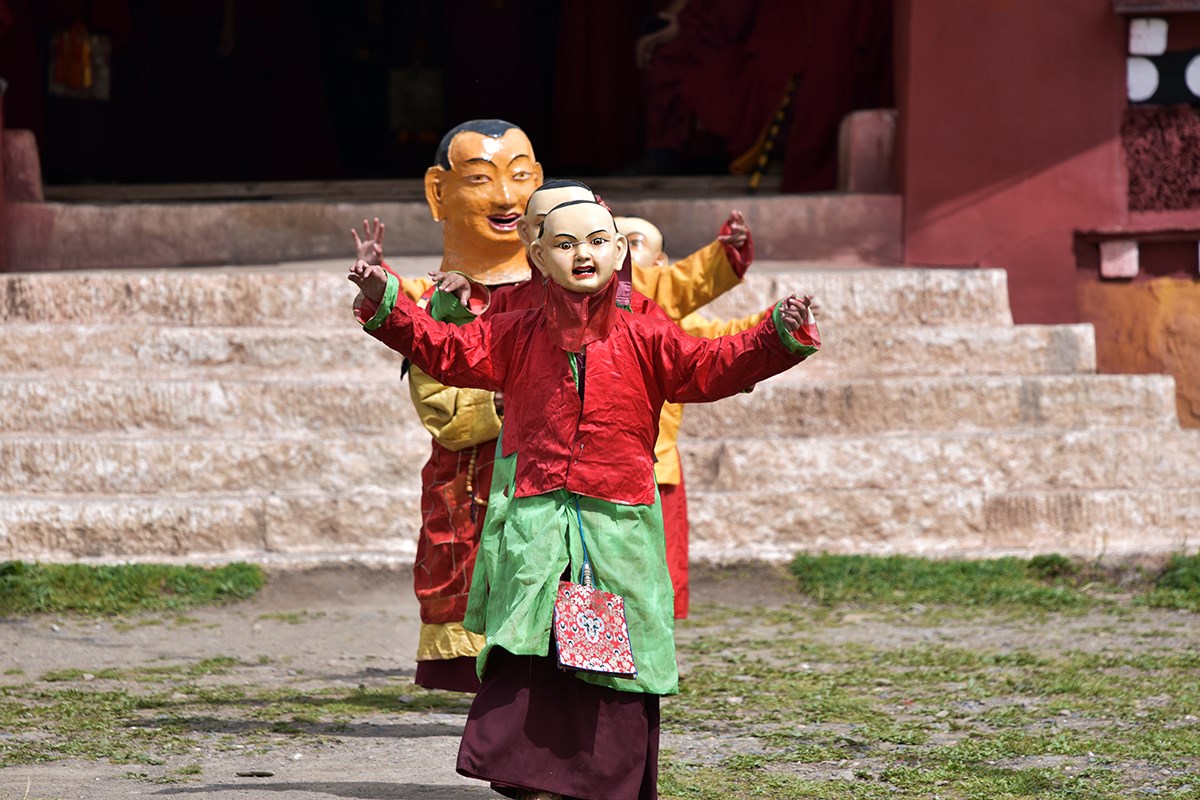 Mask Dance (Cham) Festival in Huiyuan Temple