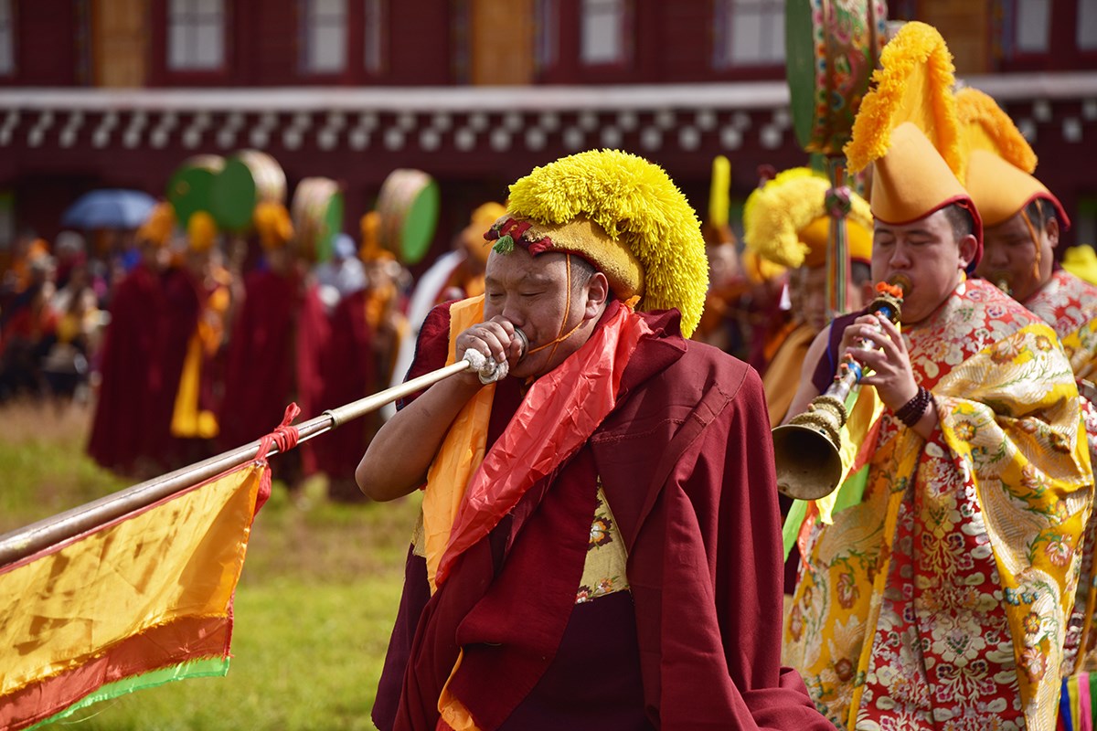 Mask Dance (Cham) Festival in Huiyuan Temple