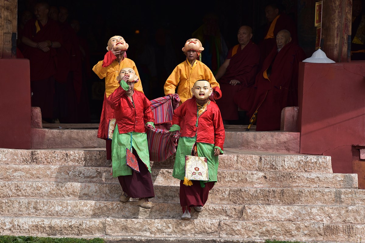Mask Dance (Cham) Festival in Huiyuan Temple