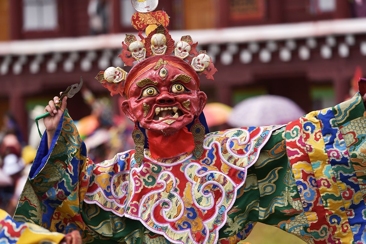 Mask Dance (Cham) Festival in Huiyuan Temple