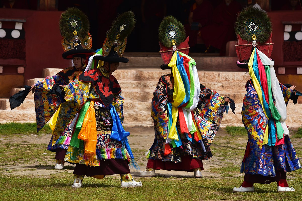 Mask Dance (Cham) Festival in Huiyuan Temple