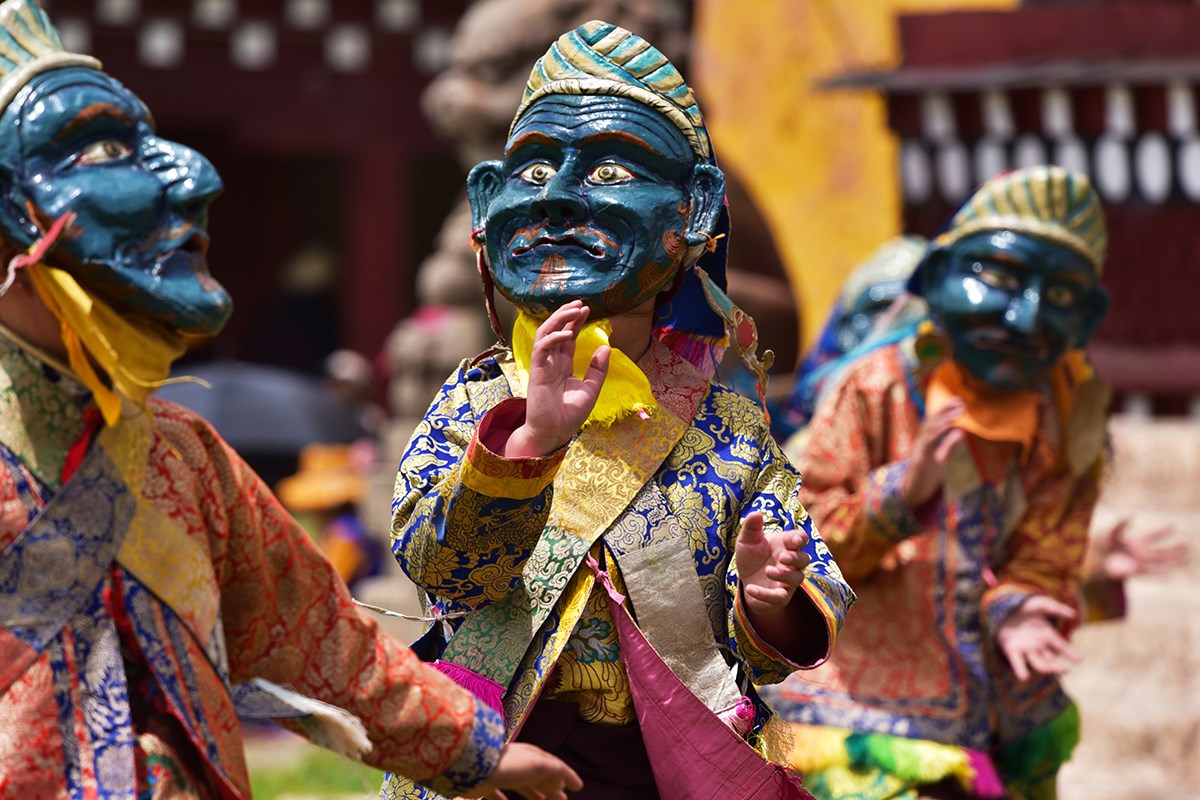 Mask Dance (Cham) Festival in Huiyuan Temple
