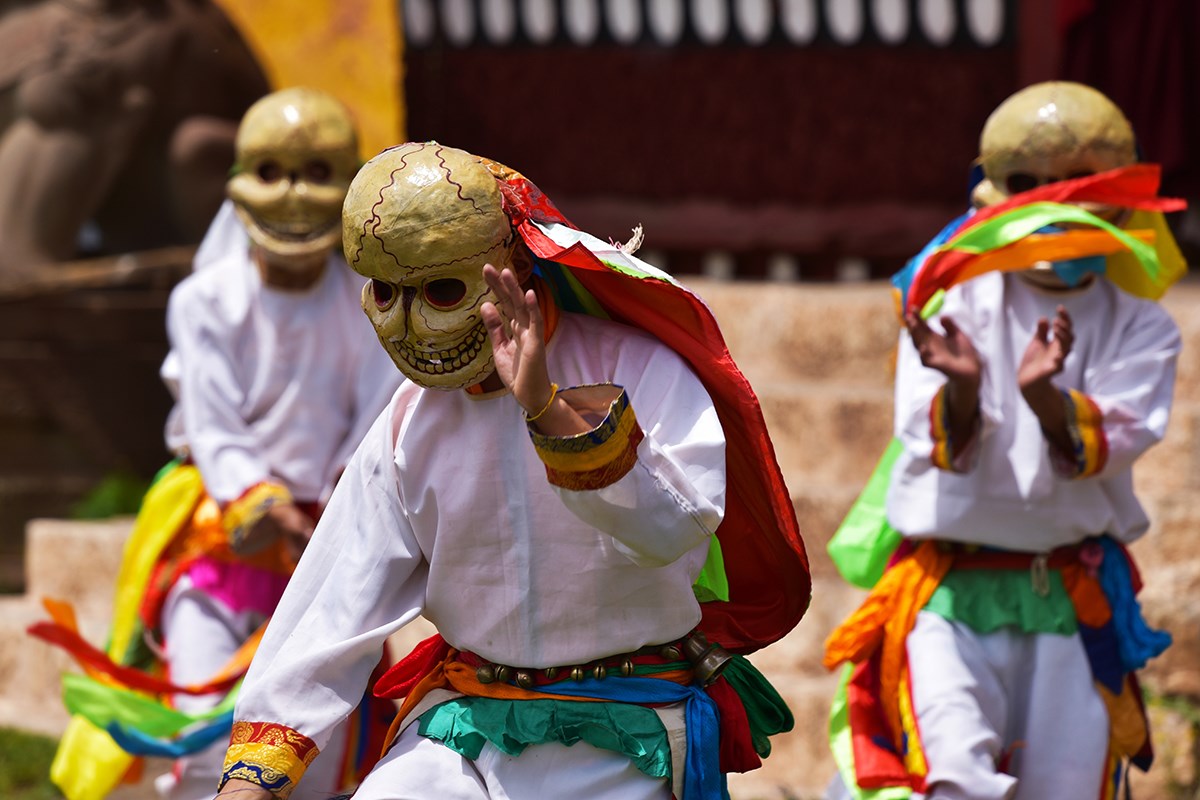 Mask Dance (Cham) Festival in Huiyuan Temple