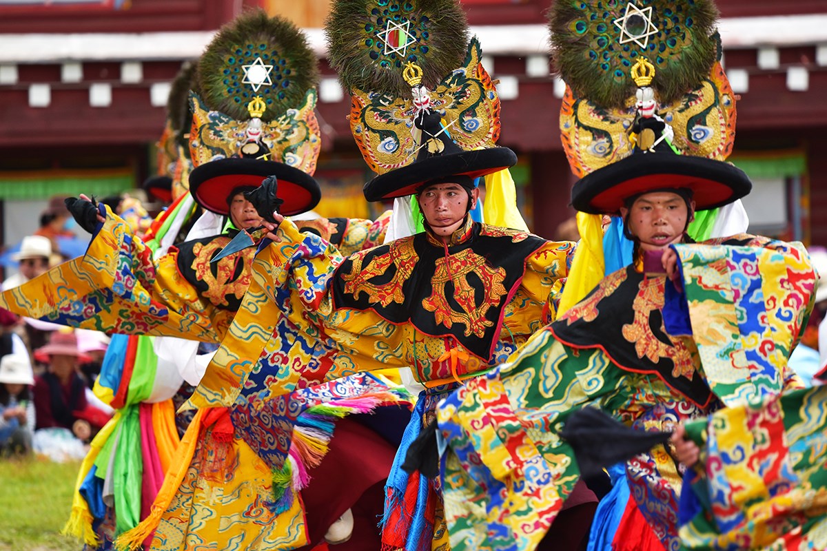 Mask Dance (Cham) Festival in Huiyuan Temple