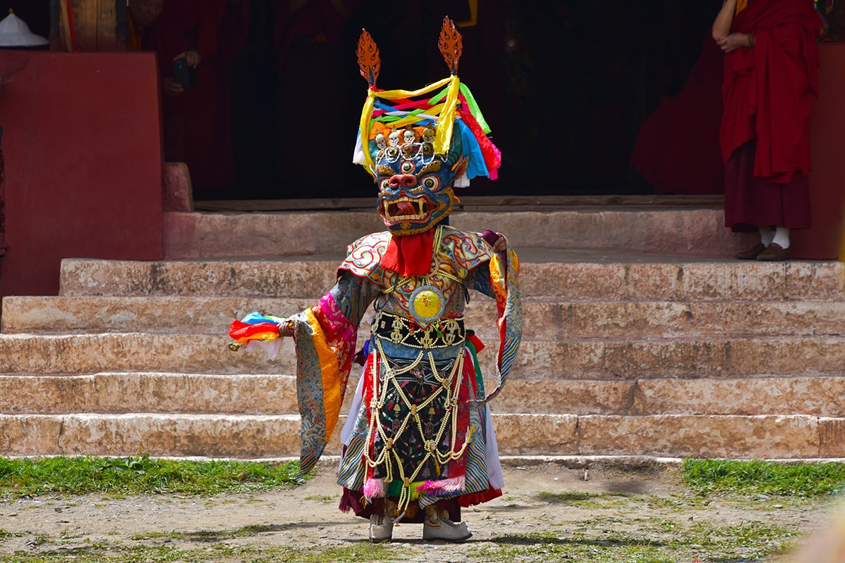 Mask Dance (Cham) Festival in Huiyuan Temple