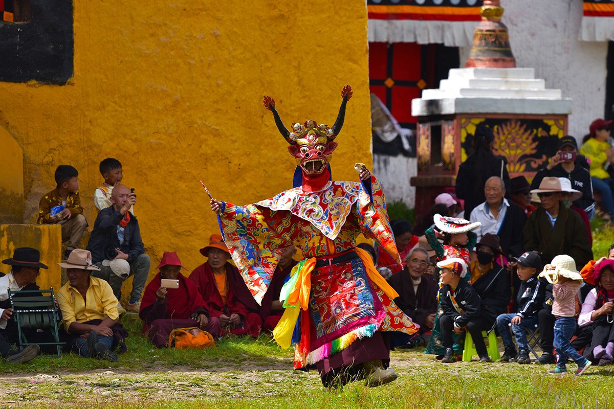 Mask Dance (Cham) Festival in Huiyuan Temple
