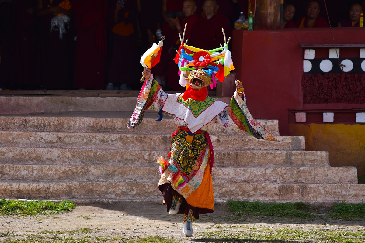 Mask Dance (Cham) Festival in Huiyuan Temple