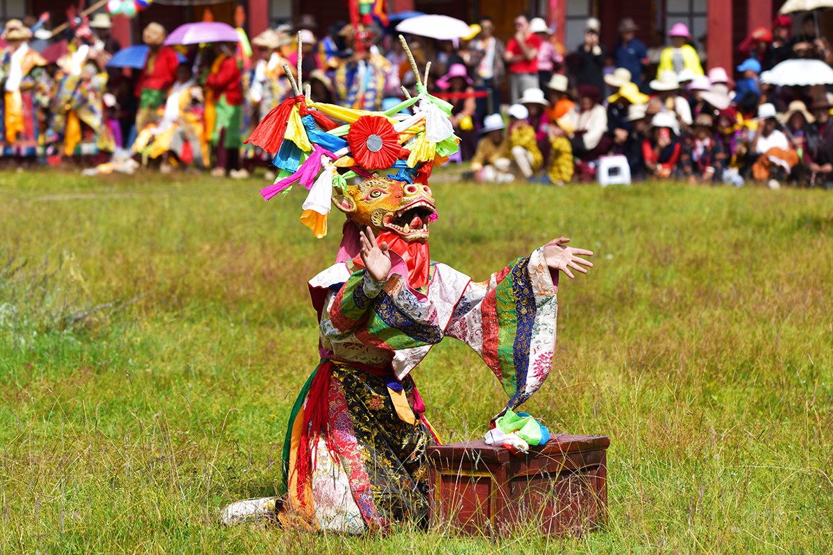Mask Dance (Cham) Festival in Huiyuan Temple