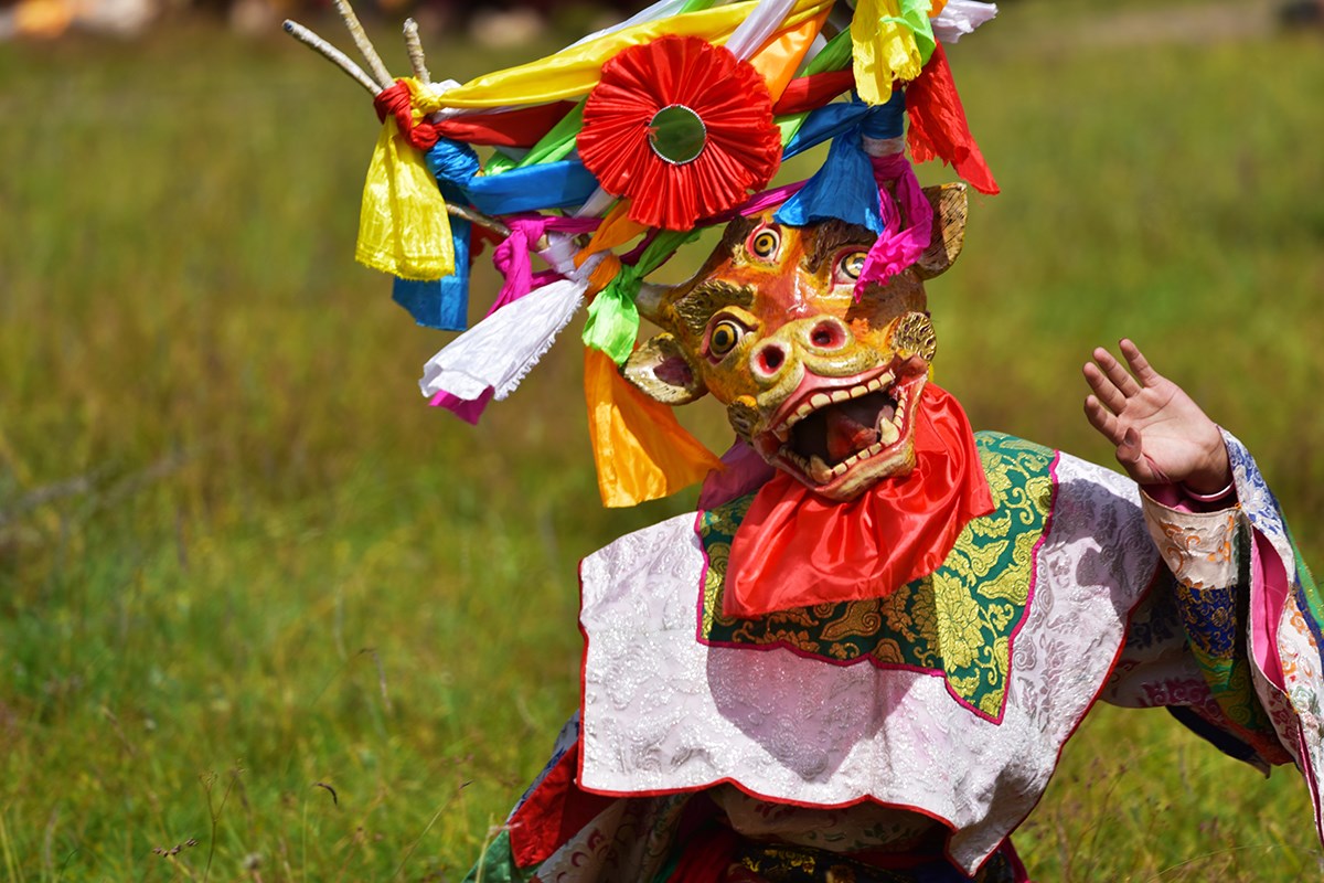 Mask Dance (Cham) Festival in Huiyuan Temple