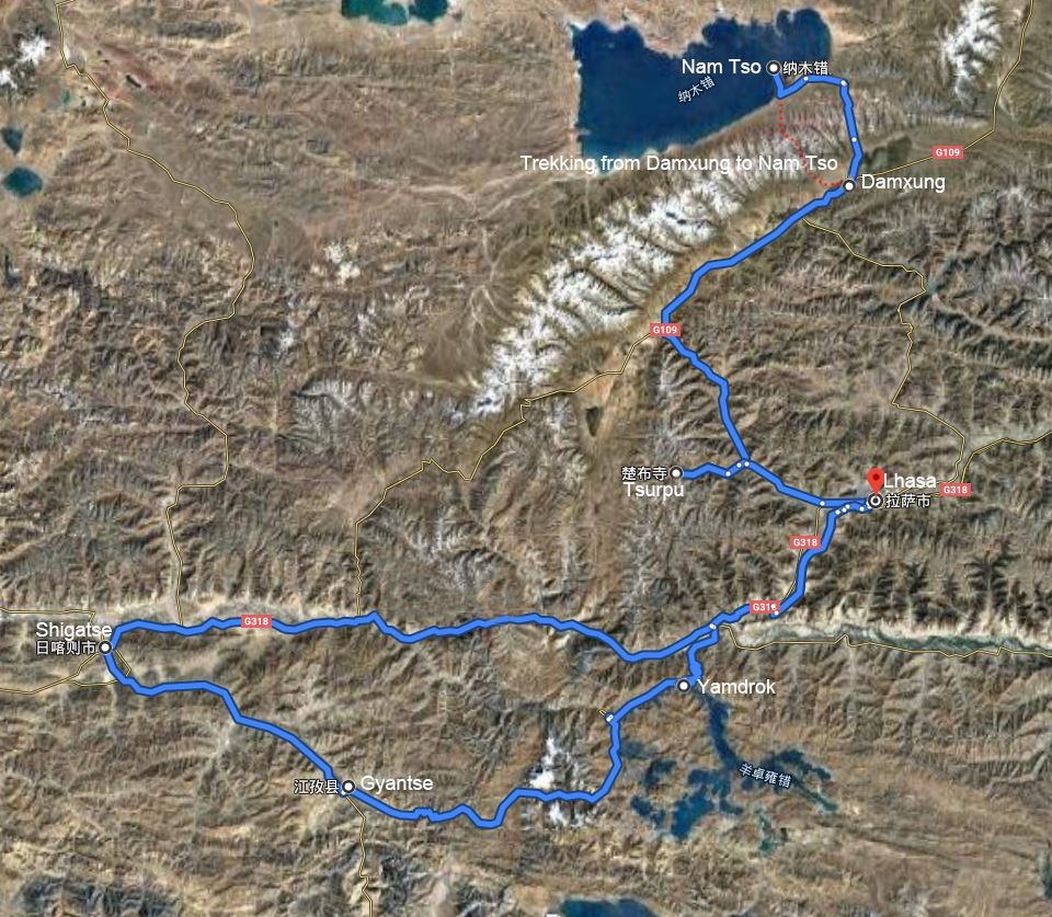 Trekking au Tibet de Damxun au Lac Nam Tso