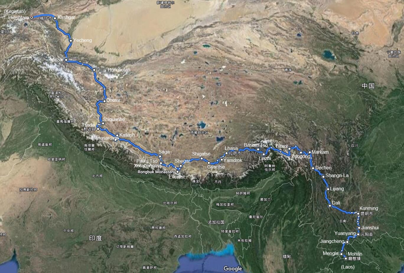 Self Drive Voyage du Sud de Xinjiang à Tibet et Yunnan