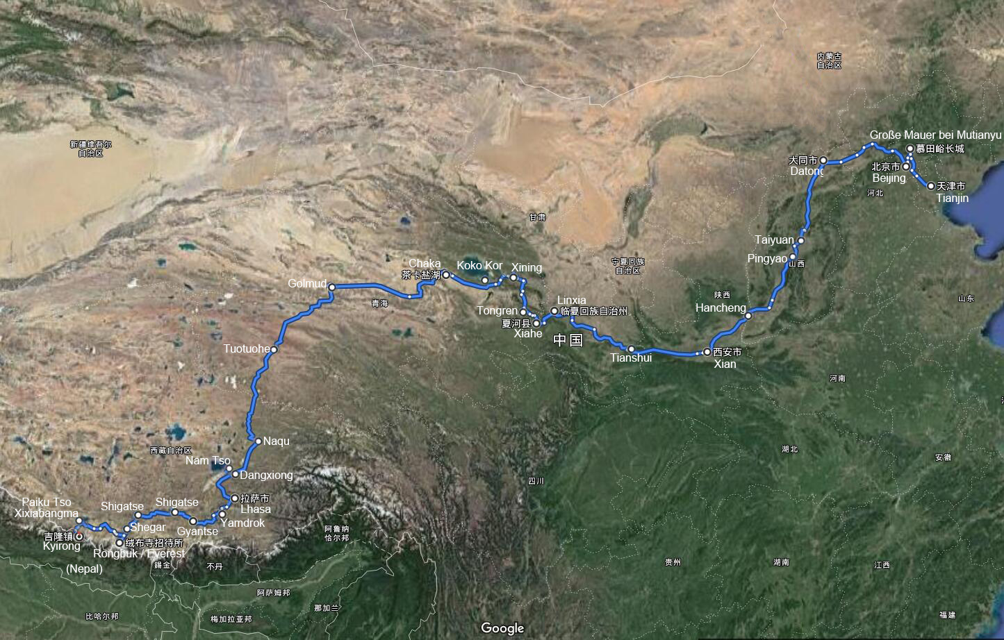 Self Drive Voyage de Ville de Port Tianjin à Tibet