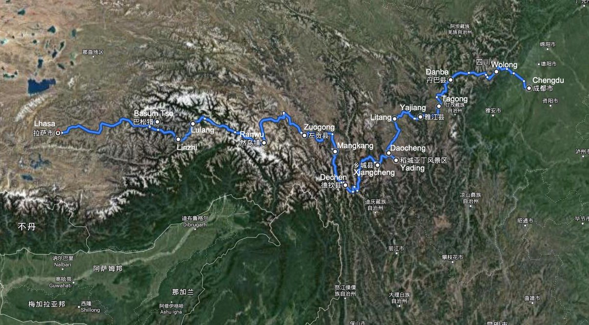 Voyage à Moto Louée du Sichuan via Yunnan au Tibet