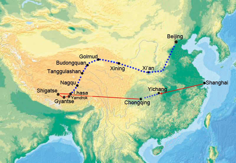 De Yangtzé au Tibet