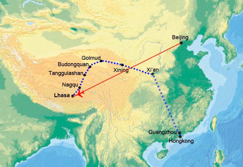 Voyage en Chine avec le Train de Lhassa à Canton et Hongkong