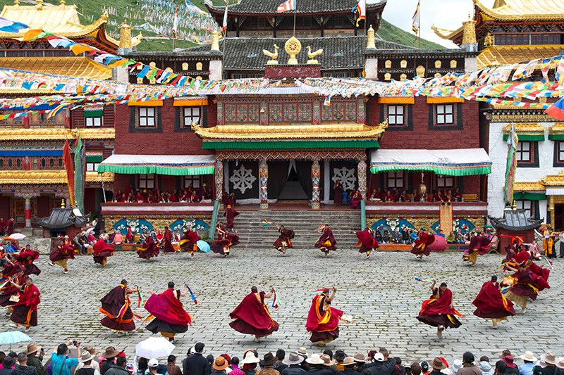 Mask Dance in Tagong Monastery