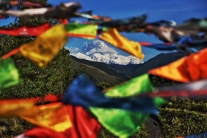 View of Gongga Mountain from Xinduqaio