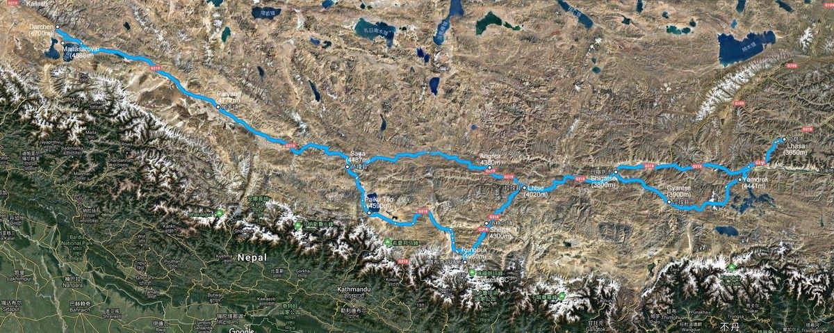 Voyage d’Aventure à Moto Louée au Tibet  à Everest BC et Kailash