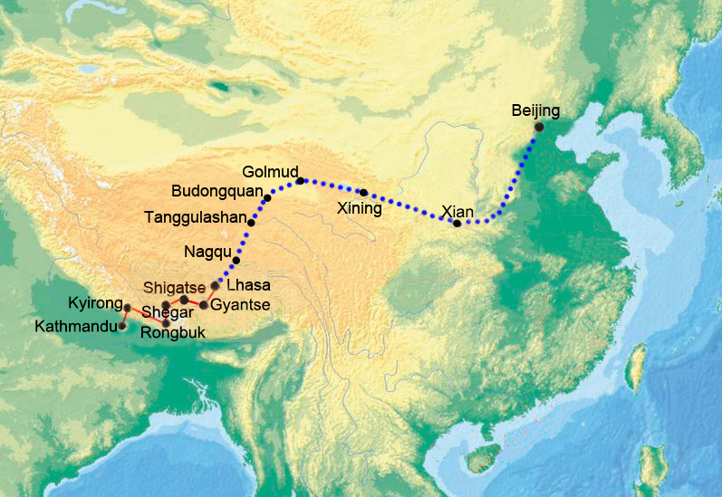 Voyage Overland de Beijing via Xi’an, Lhassa et Everest BC à Katmandu