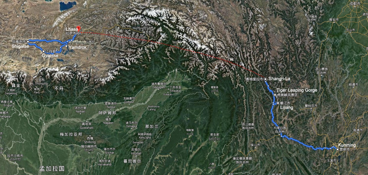 Attractions de Yunnan et de Tibet
