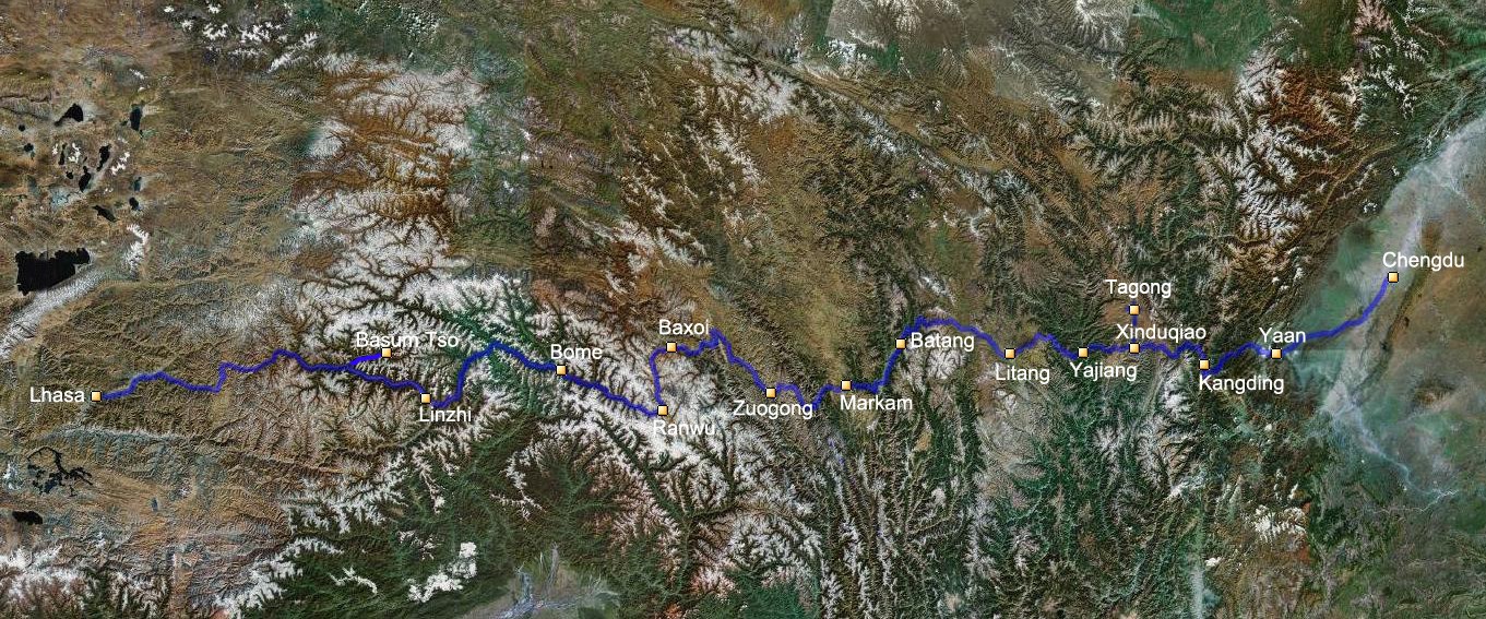 Voyage en Voiture Louée du Sichuan au Tibet sur Autoroute G318