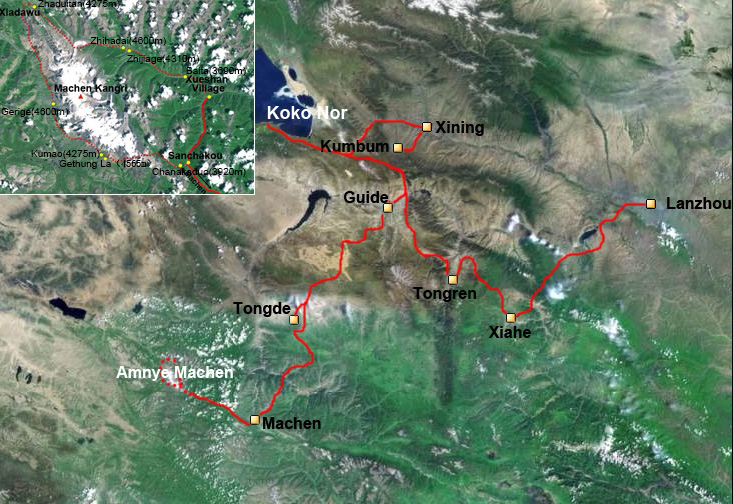 Trekking autour du Mont Amnye Machen à Amdo